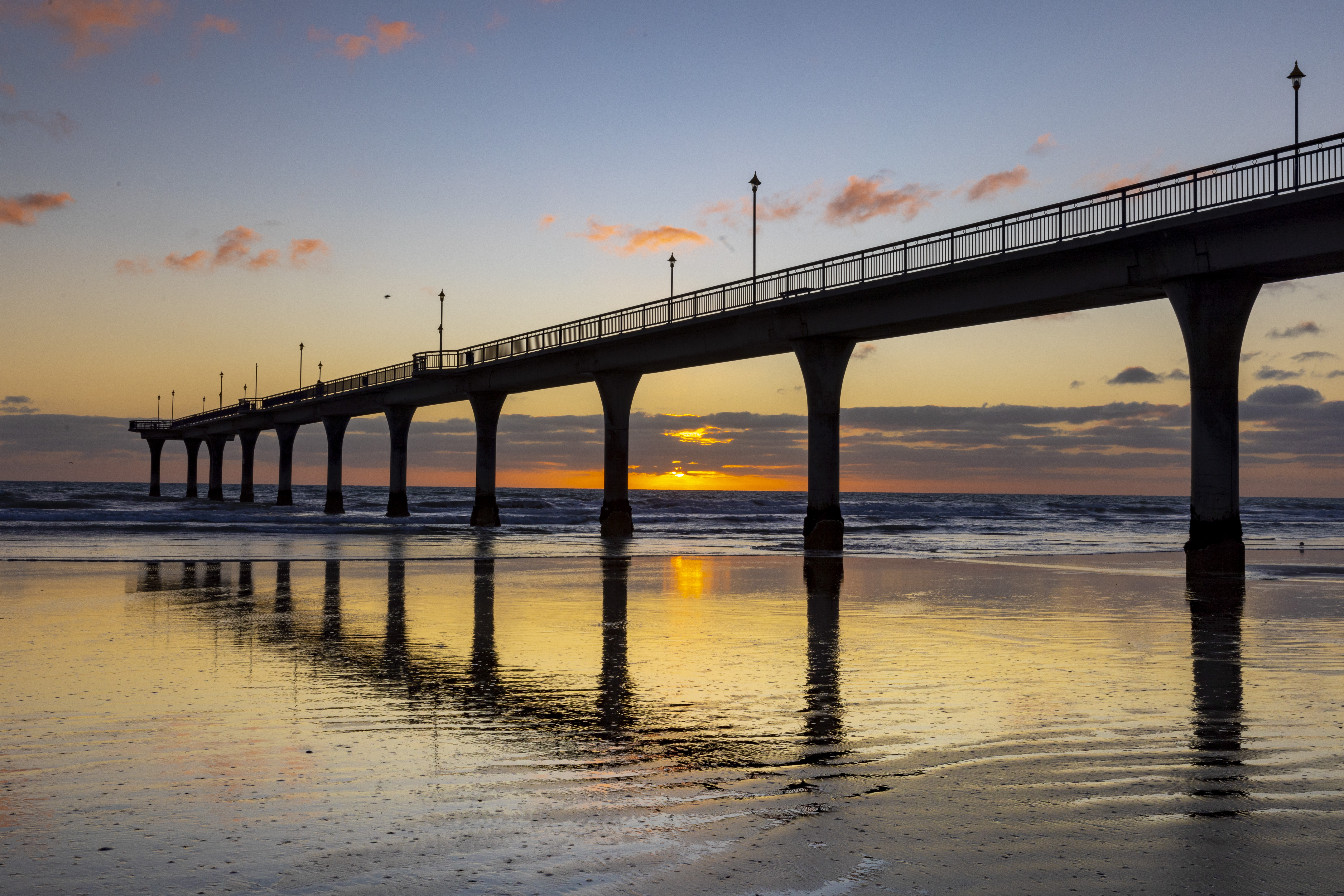 New Brighton Pier at sunset
